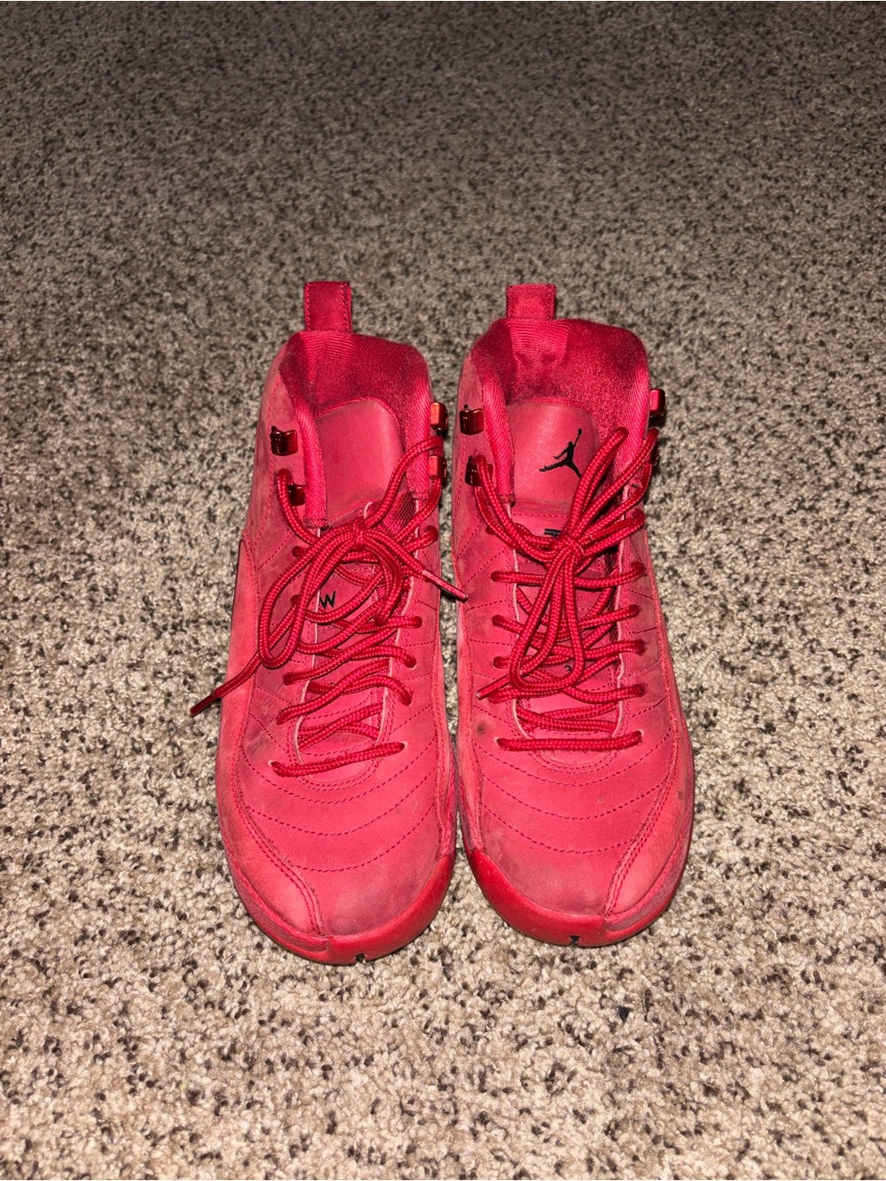 Jordan Red High-Top Sneakers with Jumpman Tongue